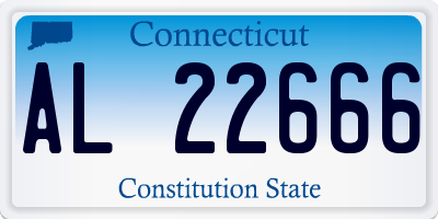 CT license plate AL22666