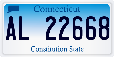 CT license plate AL22668