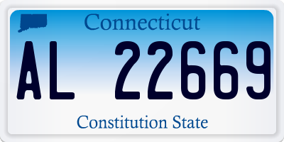 CT license plate AL22669
