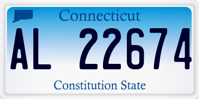 CT license plate AL22674