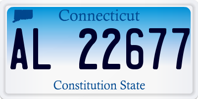 CT license plate AL22677