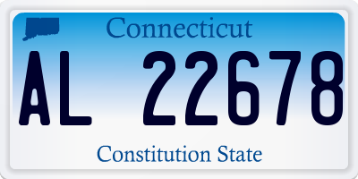 CT license plate AL22678
