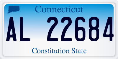 CT license plate AL22684