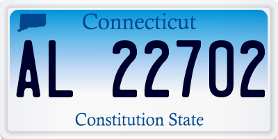 CT license plate AL22702