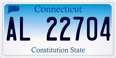CT license plate AL22704