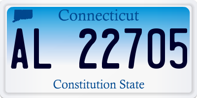 CT license plate AL22705