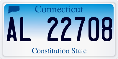 CT license plate AL22708