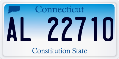 CT license plate AL22710