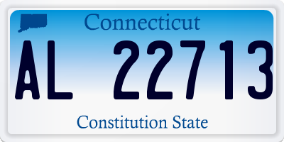 CT license plate AL22713