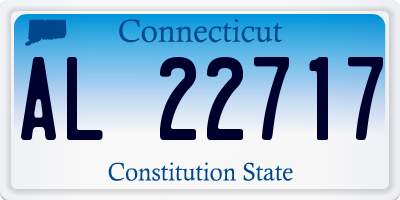 CT license plate AL22717