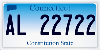 CT license plate AL22722