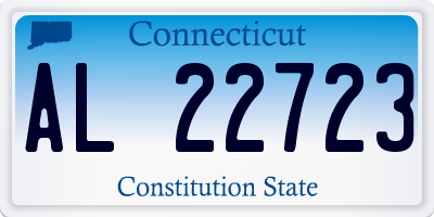 CT license plate AL22723