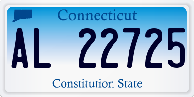 CT license plate AL22725