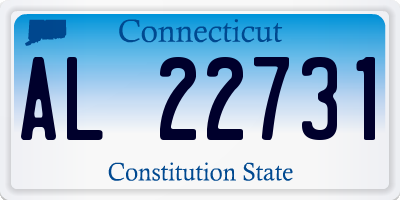 CT license plate AL22731