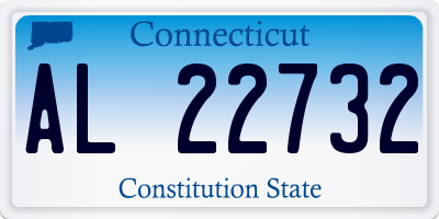 CT license plate AL22732