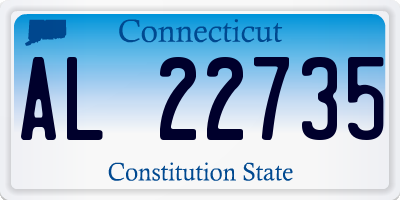 CT license plate AL22735