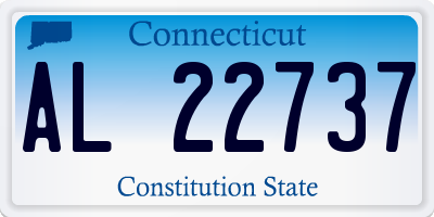 CT license plate AL22737