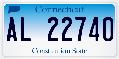 CT license plate AL22740