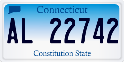 CT license plate AL22742