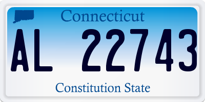 CT license plate AL22743
