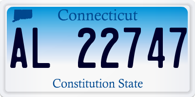 CT license plate AL22747
