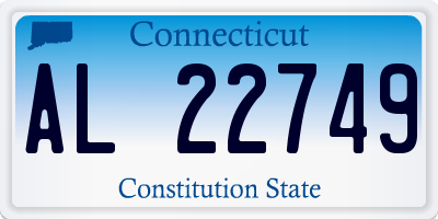 CT license plate AL22749