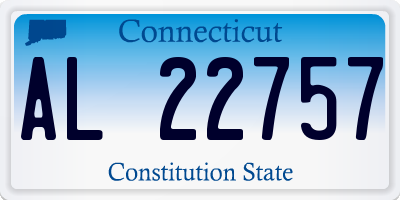 CT license plate AL22757