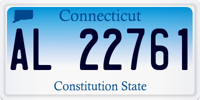 CT license plate AL22761