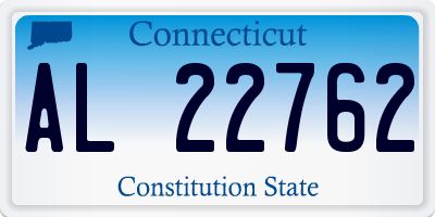 CT license plate AL22762