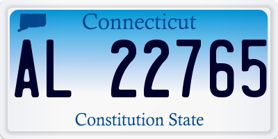 CT license plate AL22765