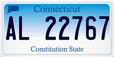 CT license plate AL22767