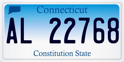 CT license plate AL22768