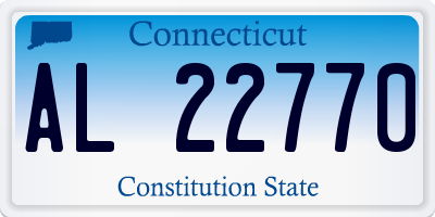 CT license plate AL22770