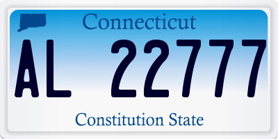 CT license plate AL22777