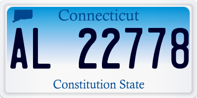 CT license plate AL22778