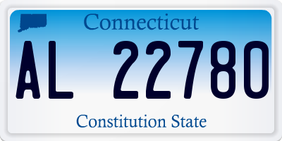 CT license plate AL22780