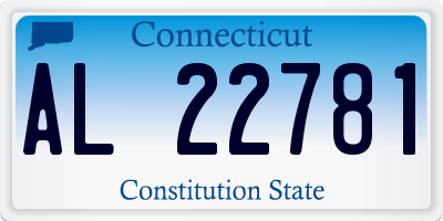 CT license plate AL22781