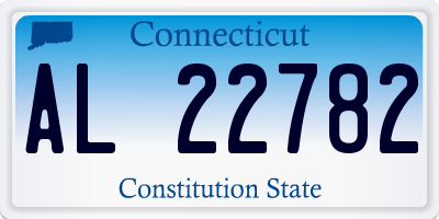 CT license plate AL22782