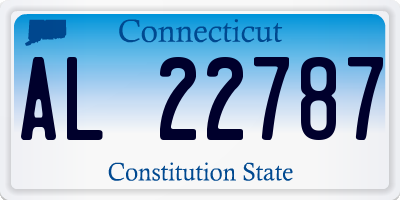 CT license plate AL22787
