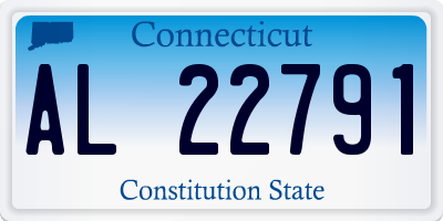 CT license plate AL22791