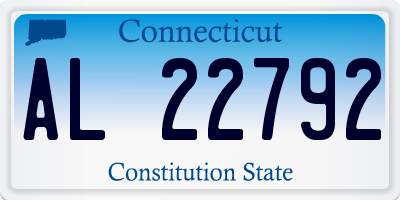 CT license plate AL22792