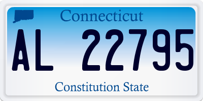 CT license plate AL22795