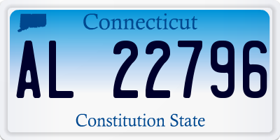 CT license plate AL22796