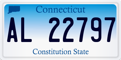 CT license plate AL22797