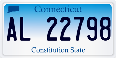 CT license plate AL22798