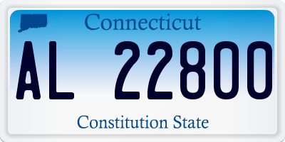 CT license plate AL22800