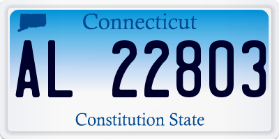 CT license plate AL22803