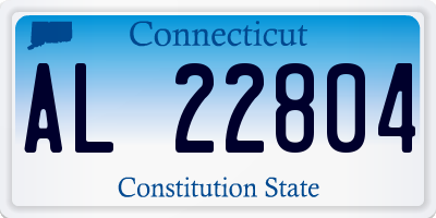CT license plate AL22804