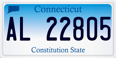 CT license plate AL22805