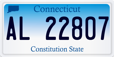 CT license plate AL22807